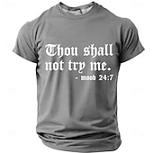 preiswerte Glaubens-T-Shirts-Herren Bibel Du sollst mich nicht versuchen Stimmung 24 7 Sarkastisch Lustig Biblische Parodie Gotische Schrift Grafik T-Shirt Kurzarm Rundhals Lässig Streetwear Tee Designer Bekleidung