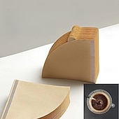 abordables Ustensiles et gadgets de cuisine-40/100 filtres à café jetables en papier naturel, pour 1 à 4 tasses, filtres en forme de V pour cafetière à filtre, accessoires pour cafés et maison, outils pour le café, 1 à 2/2 à 4 portions
