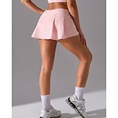halpa Naisten hameet ja shortsit-Naisten Yhtenäinen Rento hame Tennispaita Tennishameet shortsien kanssa Urheiluhame Rypytetty Tasku Elastinen Hikeä siirtävä Hengittävä Tennis Golf Pickleball Hameet Violetti Pinkki Taivaan sininen