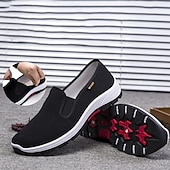 Недорогие Туфли-слипоны для повседневной носки-Мужские черные повседневные кроссовки без шнурков, легкие, дышащие, удобные для ходьбы, подходят для повседневной носки, путешествий, поездок на работу, отдыха на природе, мероприятий в выходные дни и занятий спортом в повседневном стиле.