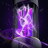 halpa Bug zapper-Hyttyssammutin ulkokäyttöön, hyttyssammutin ulkokäyttöön ja sisäkäyttöön LED-valolla, ladattava hyttyssammutin kärpästen tappaja, lentävien hyönteisten salamurtaja ulkokäyttöön, ulkopinta abs-muovista