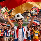billige Tilbehør&amp;Hat-Verdensfotballkamp 2026 Hansker Fotball Voksne Unisex Fest Kamp Fotballarrangement Kle deg opp