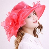 billige Fascinatorer og hatter-Derby Hatter Kentucky Derby-hatt Fascinator Gentlewoman Kostyme Dame Derby Ascot Hesteveddeløpsfestival Voksne Hatt Vår sommer