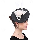 abordables Fascinadores-Fascinators Polyester Wedding Birthday Elegant Vintage Cute With Floral Headpiece Headwear