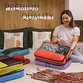 abordables Almacenamiento y organización-5 bolsas de almacenamiento de viaje, organizadores de embalaje coloridos en 3 tamaños (s, m, l), bolsas livianas para ropa, accesorios y organización del hogar.