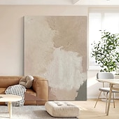 cheap Landscape Paintings-Handmade Oil Painting Canvas Wall Art Decoration Modern Abstract Texture for Home Living Room Decor Frame Hanging/Rolled Frameless Unstretched Painting