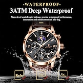 זול שעוני קוורץ-882 שעון גברים חדש, שעון כרונוגרף רב תכליתי קוורץ עם שלב ירח