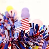 billiga U.S. 250-årsjubileum-4/6 st patriotisk glittergirlang amerikansk flagga folie fransbanderoll 2m/6,6ft röd vit blå girlang för 4 juli självständighetsdagen minnesdagen arbetsdagen festdekorationer väggbonad heminredning