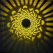 ieftine Aplice de Exterior-1 pachet felinar solar suspendat pentru exterior, felinare decorative metalice de grădină, lumină LED alb cald, impermeabilă, iluminat peisagistic pentru masă, alee, petrecere, curte