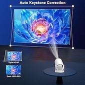 billiga stjärngalaxprojektorlampor-mini smart projektor, wifi 6 och bluetooth 5.4, kort projiceringsavstånd, inbyggda appar, automatisk keystone, bärbar utomhusfilmprojektor hy300