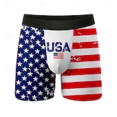 economico Shorts Patriottici 250-Per uomo 4 luglio, 250° anniversario degli Stati Uniti Bandiera degli Stati Uniti Boxer elasticizzati Costume nuoto a pantaloncino Pantaloncini da bagno boxer Patriotico Casuale Casa Vacanza al Mare