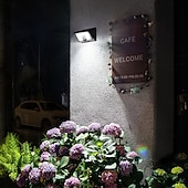 abordables Appliques d'extérieur-Applique murale solaire intelligente d'extérieur avec détecteur de mouvement, étanche IP65, 22 LED, 4 modes d'éclairage, lampe décorative pour jardin, cour, clôture, mur, villa, porche