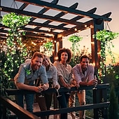 economico Luci paesaggistiche-Luci solari da giardino sospese per primavera ed estate, 66 LED realistici con fiori e rampicanti, decorazioni per esterni impermeabili IP65 per giardino, patio e recinzione, accensione automatica 8-12 ore, regalo per la mamma