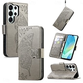 cheap 2026 Samsung Galaxy S26 Series-Phone Case For Samsung Galaxy S26 S26 Plus S26 Ultra Wallet Case Flip Cover with Wrist Strap Kickstand Butterfly Retro TPU PU Leather