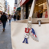 olcso Az Egyesült Államok 250. évfordulója-8 darabos, az USA függetlenségének napjára emlékeztető piros, fehér, kék zászlós ötvözetből készült kulcstartó, hazafias szárnyas táska medál, amerikai zászlós kulcstartó kiegészítő, 250. évfordulós