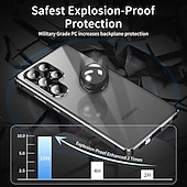 cheap 2026 Samsung Galaxy S26 Series-Phone Case For Samsung Galaxy S26 S26 Plus S26 Ultra Novelty Magnetic Adsorption Slim Case Detachable with Screen Protector Anti peep Metal ABS+PC