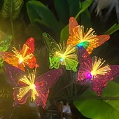 お買い得  経路ライト＆ランタン-ソーラーライト バタフライガーデンデコレーション 揺れるソーラーバタフライライト 屋外用 ガーデンパティオ ヤードポーチ クリスマス 花壇 デコレーション 家へのギフト