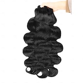 baratos 1 pacote de fios de cabelo humano-12A Human Hair Bundle Body Wave Human Hair Bundle 1 Bundle 100g For Black Women
