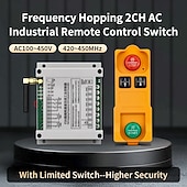 cheap Smart Switch-AC100V-400V 2CH Hopping Frequency 30A Remote Control Switches 220V 2Relay Receiver