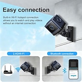 Χαμηλού Κόστους Κάμερα Δράσης-Έξυπνος ασύρματος συναγερμός με κάμερα ασφαλείας με ανίχνευση κίνησης, μίνι κάμερα με αφαιρούμενη βάση