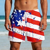 Per uomo 4 luglio, 250° anniversario degli Stati Uniti Bandiera degli Stati Uniti Patriottico Costumi da bagno Pantaloncini da mare Pantaloncini da Surf Misura del girovita medio Casual Ferie Tasche