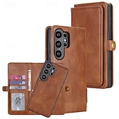 tanie 2026 Samsung Galaxy S26 Seria-telefon Kılıf Na Samsung Galaxy S26 S26 Plus S26 Ultra Etui na karty portfela Odpianane Magnetyczne Ochrona całego ciała Retro Skóra PU