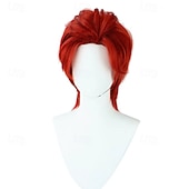 abordables Pelucas de anime-Peluca roja con púas estilo anime para hombre, estilo aventurero oceánico, para fiesta de cosplay.