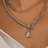 ieftine Coliere &amp; Pandative-1 buc Lănțișor For Pentru femei Perle Zilnic Stradă Cadou Aliaj Peteci Inimă