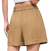 abordables Pantalones cortos bermudas-Mujer Bermudas Pantalón corto Pantalones cortos de verano Pantalones cortos de playa Vacaciones Moda Casual / Diario Corto Alta cintura Cremallera Bolsillo Cintura elástica Comodidad Secado rápido