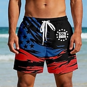  Per uomo 4 luglio, 250° anniversario degli Stati Uniti Bandiera degli Stati Uniti 1776 Costumi da bagno Pantaloncini da mare Pantaloncini da Surf Misura del girovita medio Casual Ferie Tasche
