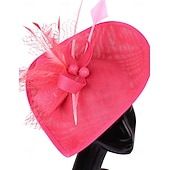 cheap Fascinators-Fascinators Polyester Wedding Birthday Vintage Cute Retro With Feather Headpiece Headwear