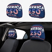 abordables 250º Aniversario-Funda para reposacabezas de coche conmemorativa del 250 aniversario, 2 unidades, conmemorativa de la Independencia de Estados Unidos (1776-2026), soporte espinal resistente para conducción de larga distancia, ajuste universal para coches, camiones y SUV.