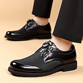 economico Scarpe Derby-Scarpe da uomo marroni eleganti e casual, stringate, comode sneakers da ufficio leggere, ideali per l'uso quotidiano, viaggi, pendolarismo, riunioni, outfit del fine settimana e stile da gentiluomo elegante.