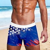 Недорогие Патриотические 250 Шорты-Муж. 4 июля — 250-летие США Флаг США Эластичные боксерские трусы Плавки Боксерские шорты для плавания Патриот Повседневные Дом Пляжный отдых