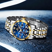 cheap Quartz Watches-LIGE Men Quartz Watch Minimalist Luminous Stainless Steel Watch