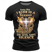  Per uomo Croce Cristiano motociclisti Maglietta Manica Corta maglietta Stampa 3D Girocollo Camicia Religioso Casuale Quotidiano Feste Nero 1 Nero 3 Nero 2 Estate Primavera Abbigliamento S M L XL XXL