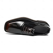 abordables Chaussures de Costume Classiques-Chaussures habillées Oxford pour homme, en cuir noir et marron, à lacets, bout rapporté, idéales pour les mariages, le bureau, les réunions, les banquets, les cérémonies du marié, l'église et les soirées élégantes.