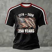 abordables Camisetas Patrióticas 250-4 de julio de 2026 250º Día de los Caídos Camiseta Gráfica Patriótica para Hombre