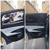 billiga Fordonstjänst-4-delars solskyddsset för bilfönster, UV-skydd, insynsskydd för fram- och bakfönster, lämplig för bilar och SUV:ar, enkel att installera, andningsbart nätmaterial, blockerar skadliga UV-strålar