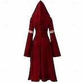  Medievale Rinascimento Vestito Costume di fantasia Strega Vichingo Costume Per donna Celtico Fantasia Halloween Carnevale Performance LARP Fiera Rinascimentale Adulti Vestito