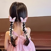 baratos Evento e suprimentos de festa-Conjunto de 4 tiaras de laço em tule para meninas – design floral delicado com miçangas, tiaras de plástico resistentes, perfeitas para uso diário, festas de aniversário, todas as estações, escola,