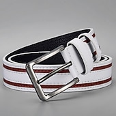 billiga Herrbälten-Herr Bälte Justerbara Läder Legering Streetwear Nutida Fritid Färgblock Blå Svart Dagligen Företag Formell Midjebälte