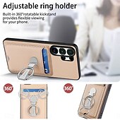 abordables 2026 Samsung Galaxy S26 Série-téléphone Coque Pour Samsung Galaxy S26 S26 Plus S26 Ultra Coque Arrière avec Support Support Anneau Emplacement Carte Rétro TPU Fibre faux cuir