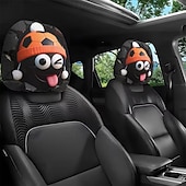 voordelige 250e Verjaardag-2 stuks grappige hoofdsteunhoezen met voetbalhoofd-uitdrukking voor in de auto, gemaakt van non-woven polyester, universele pasvorm, wasbaar, eenvoudig te installeren, perfect voor roadtrips of