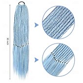 baratos Cabelo de crochê-Cabelo trançado pré-esticado com brilho, 2 pacotes, extensões de cabelo trançado pré-desfiado de 30 polegadas (76 cm), tranças de cabelo de 30 polegadas (pacote com 2)