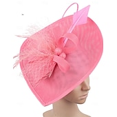 cheap Fascinators-Fascinators Polyester Wedding Birthday Vintage Cute Retro With Feather Headpiece Headwear