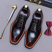 abordables Chaussures de Costume Classiques-Chaussures derby classiques pour hommes, 100 % cuir de première qualité, finition polie, confortables et élégantes, idéales pour les affaires, les mariages et les occasions formelles.