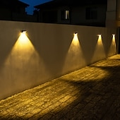 abordables Appliques d'extérieur-Applique murale solaire intelligente d'extérieur avec détecteur de mouvement, étanche IP65, 22 LED, 4 modes d'éclairage, lampe décorative pour jardin, cour, clôture, mur, villa, porche