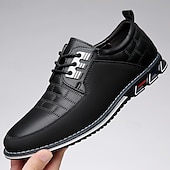 abordables Baskets Décontractées-Chaussures décontractées à lacets rouges et noires pour hommes, modernes et sportives, confortables au quotidien pour le travail, les voyages et les loisirs.