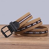 abordables Ceintures pour homme-Homme Ceinture Toile Streetwear Contemporain Loisir Rayure Bleu Noir Quotidien Extérieur Ceinture Taille